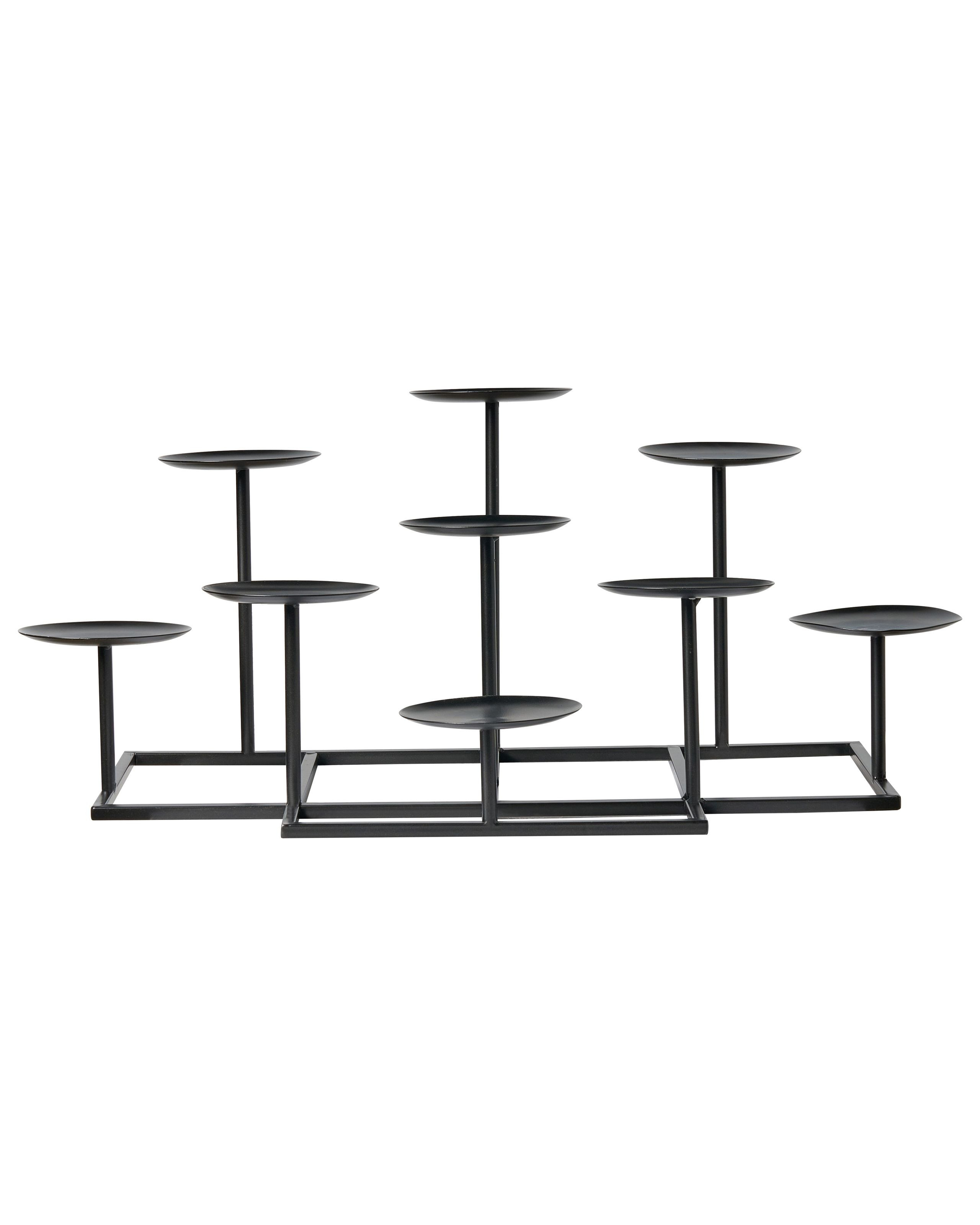 Metalowy świecznik 23 cm czarny