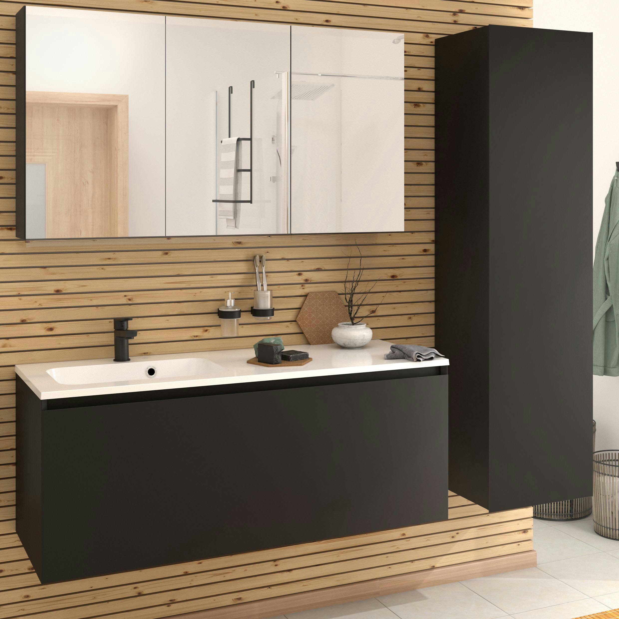 NORDIK - Meuble sous-vasque L120 x H47,2 x P46 cm
