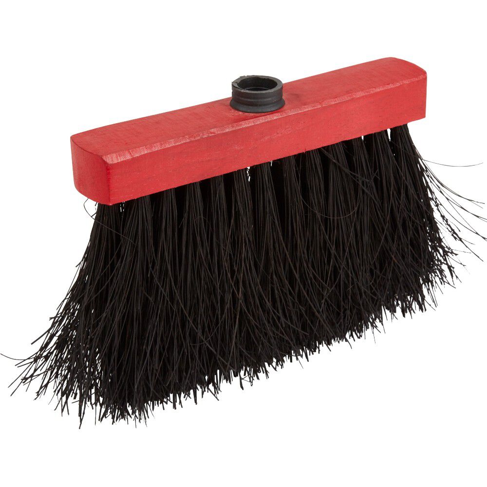 Tête de balai fibres de Piassava 3 rangs rouge et noir