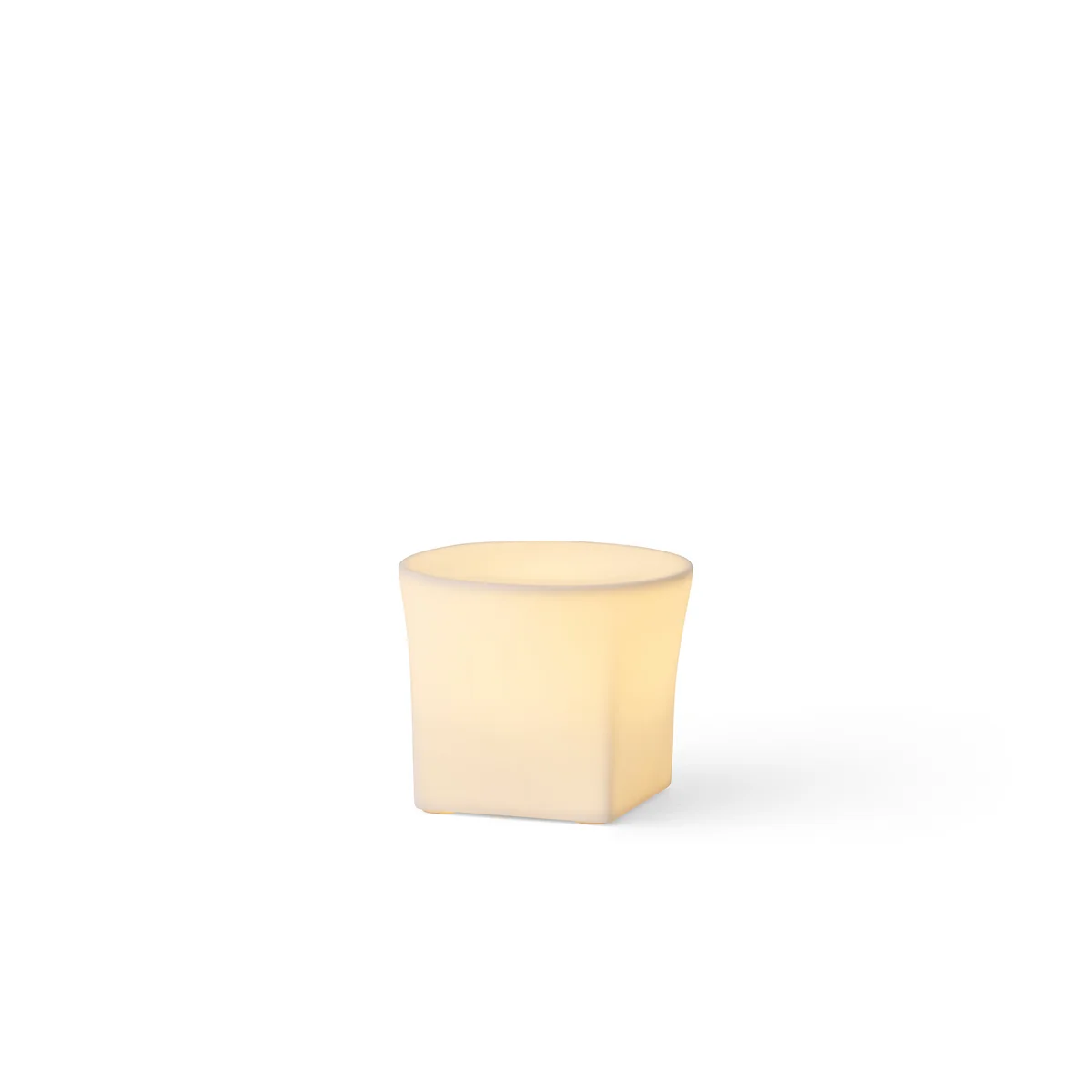 Audo - Ignus LED Lichtobjekt, H 20 cm, Porzellan weiß