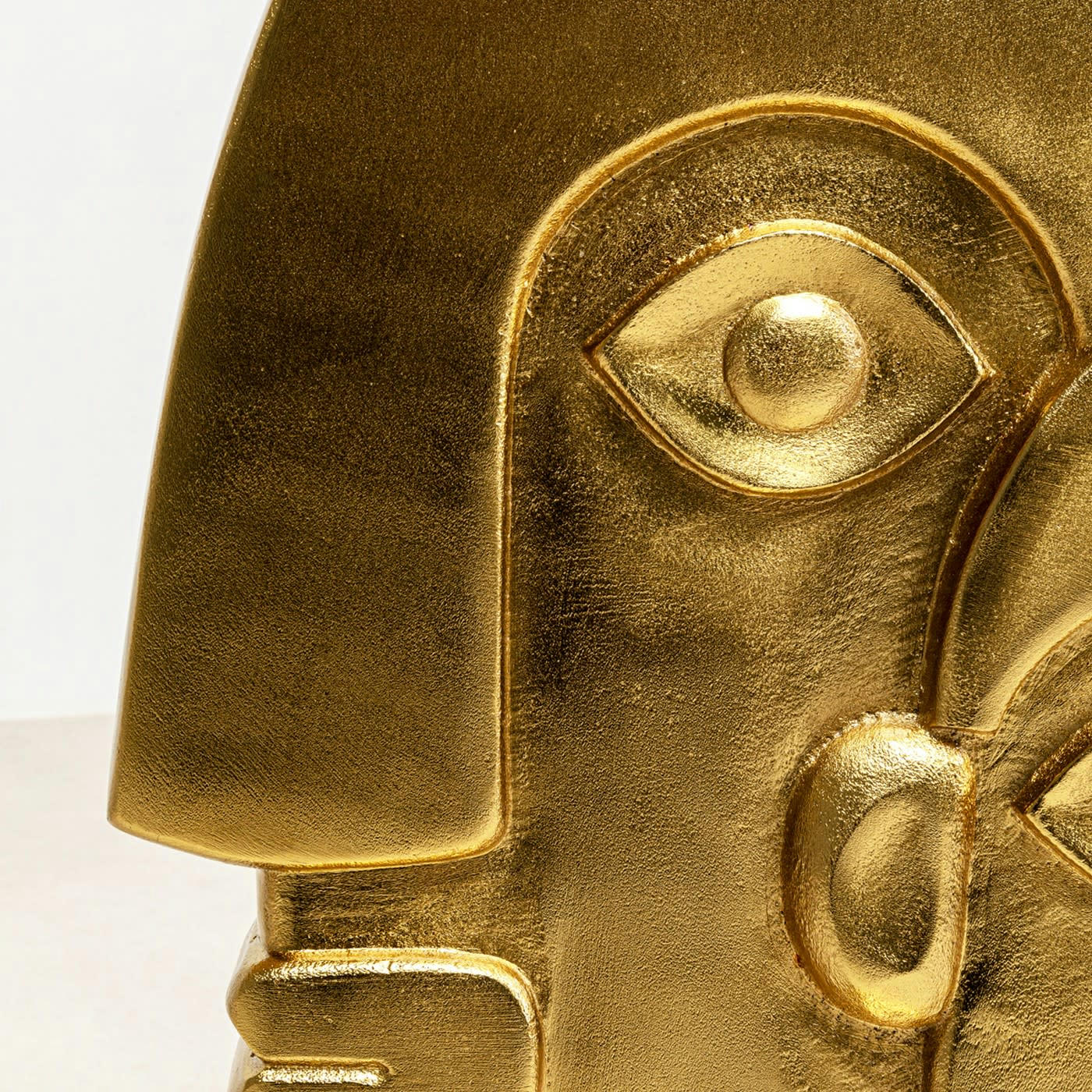 - Table d'appoint deux visages dorés 55cm Kare Design