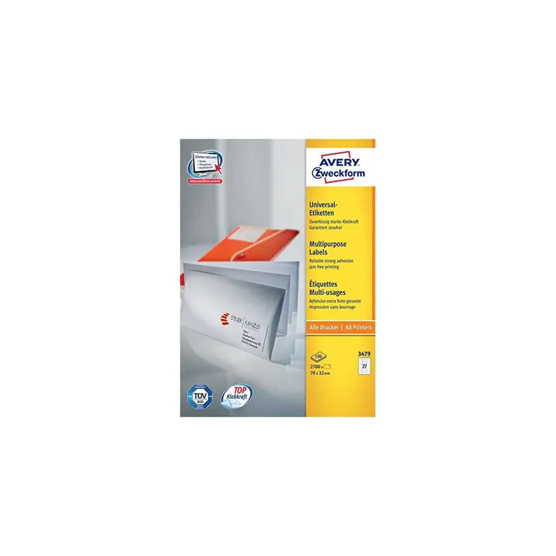 Etiketten Labels Avery 70 x 32mm