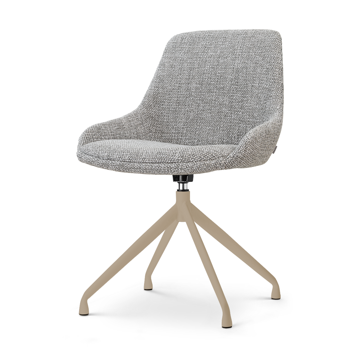 Nolon Nola-Mae draaibare eetkamerstoel grijs blend - beige onderstel