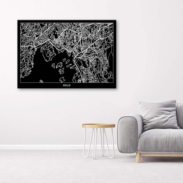 Feeby Obraz na płótnie Oslo plan miasta 60x40