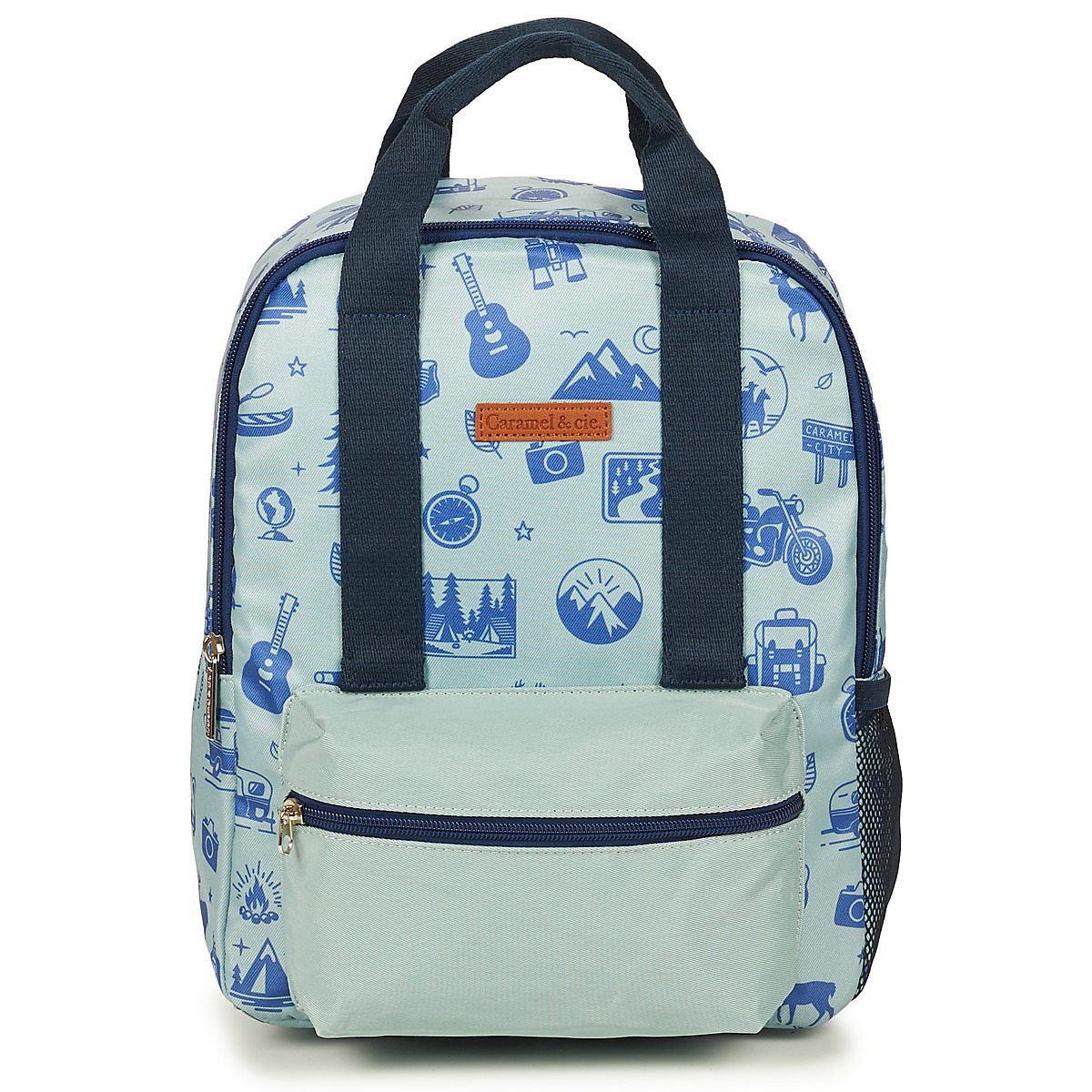 CARAMEL & CIE - SMALL BACKPACK BLUE WILD TRIP - Blue