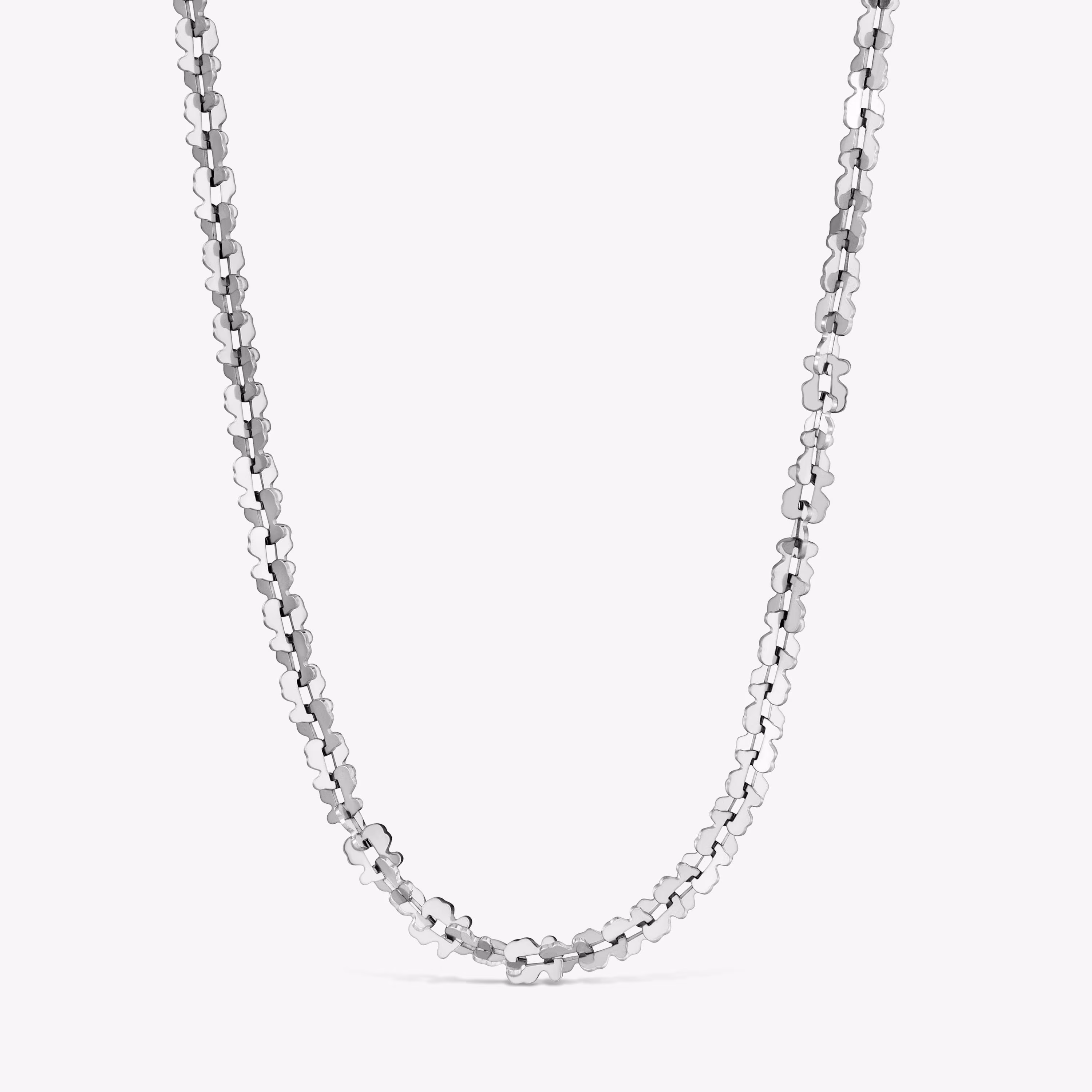 Collar corto de acero con motivos oso Carrusel