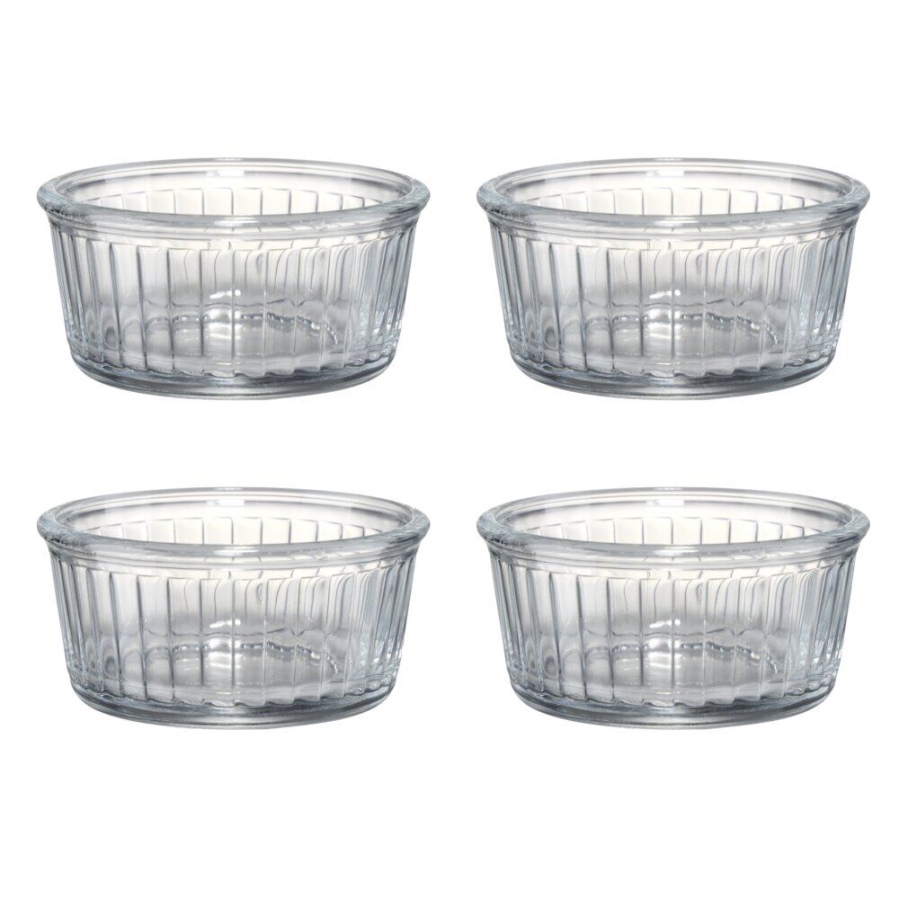 Ramequin individuel verre transparent x4
