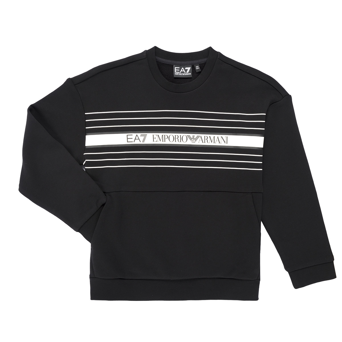 Emporio Armani EA7 - TRAIN LOGO SERIES CN EXTENDED LOGO - Black