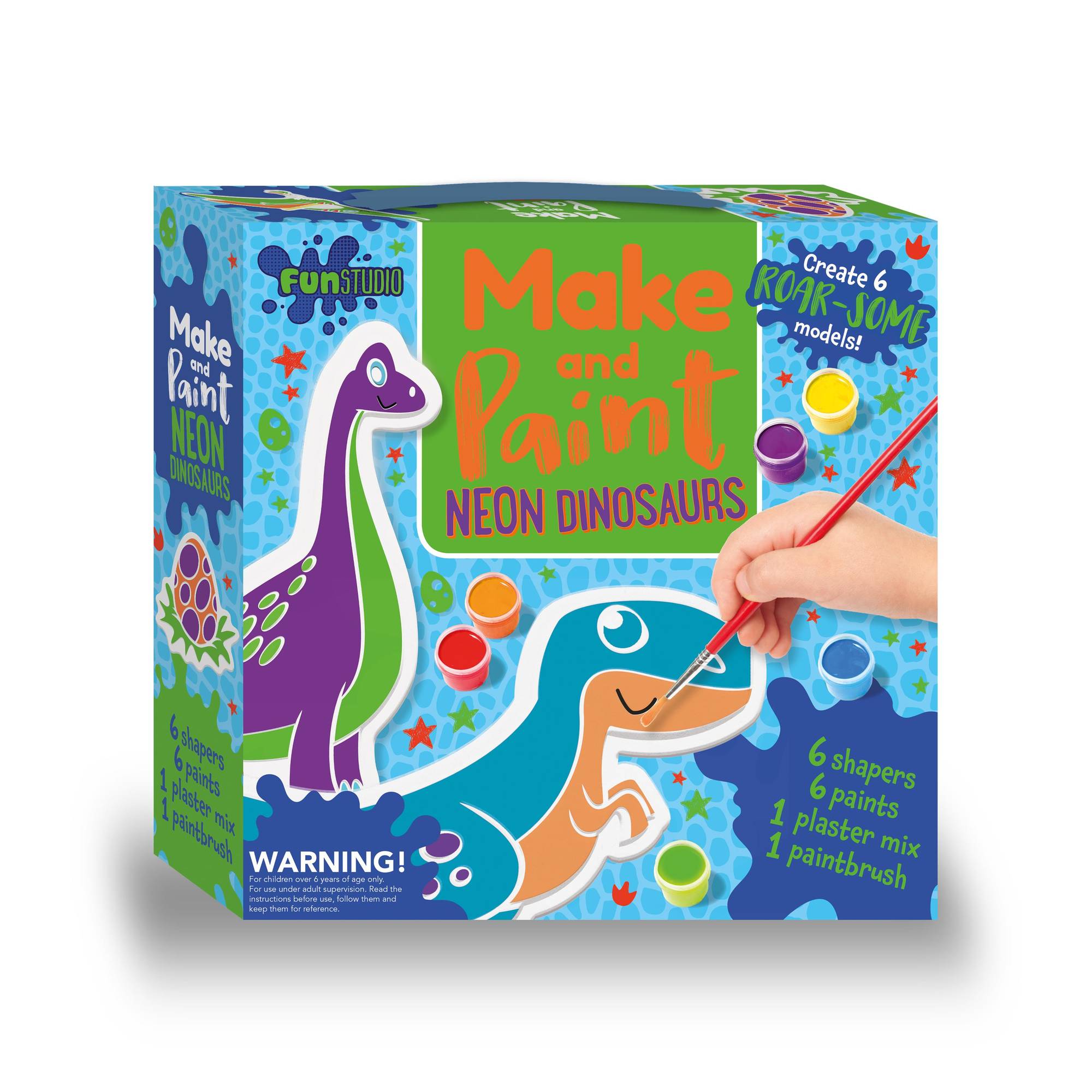 Make and Paint Neon Dinosaur Kit