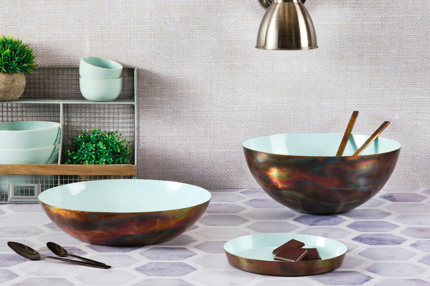 ORIGIN - Plateau en métal gris D20