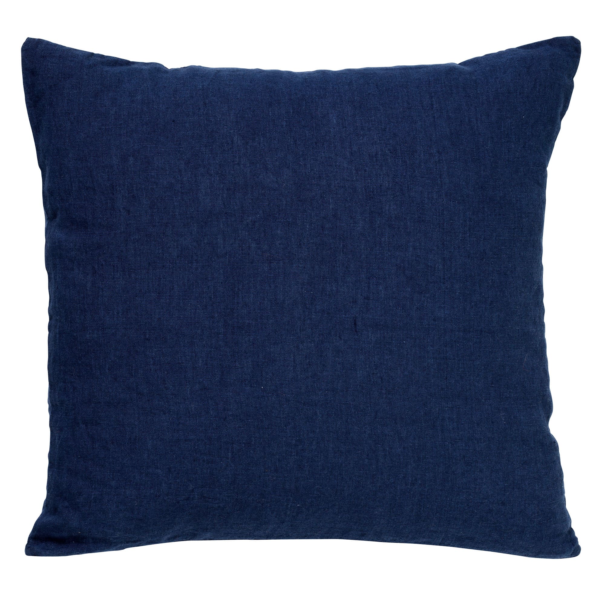 LINN - Kussenhoes 45x45 cm - 100% linnen - effen kleur - Insignia Blue - donkerblauw