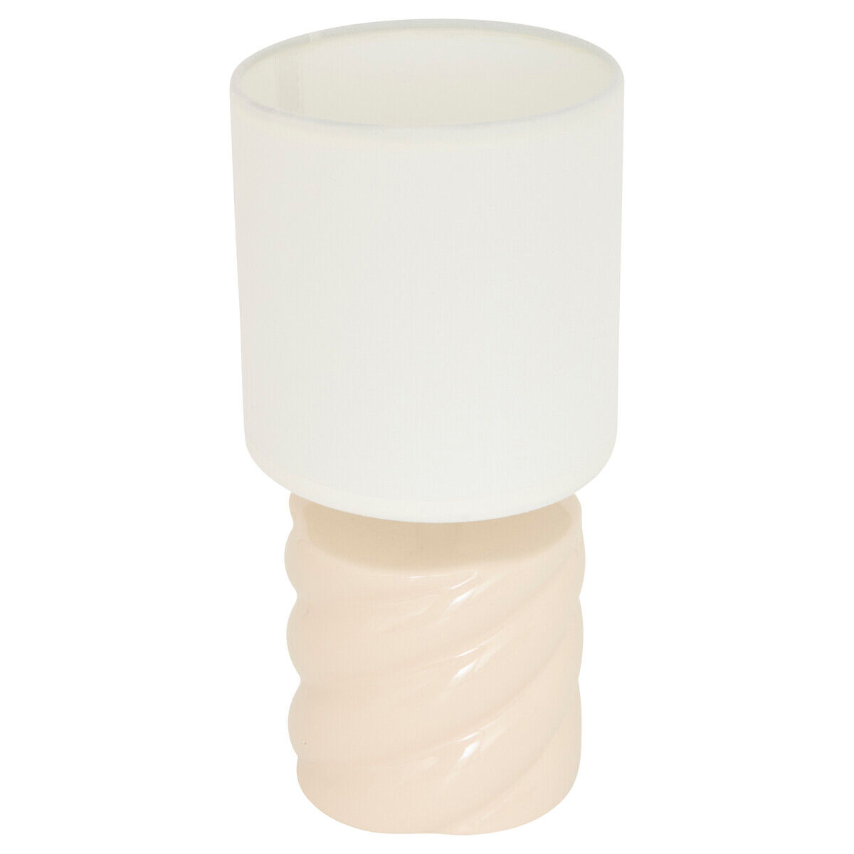 Candeeiro de mesa bege em cerâmica 17cm