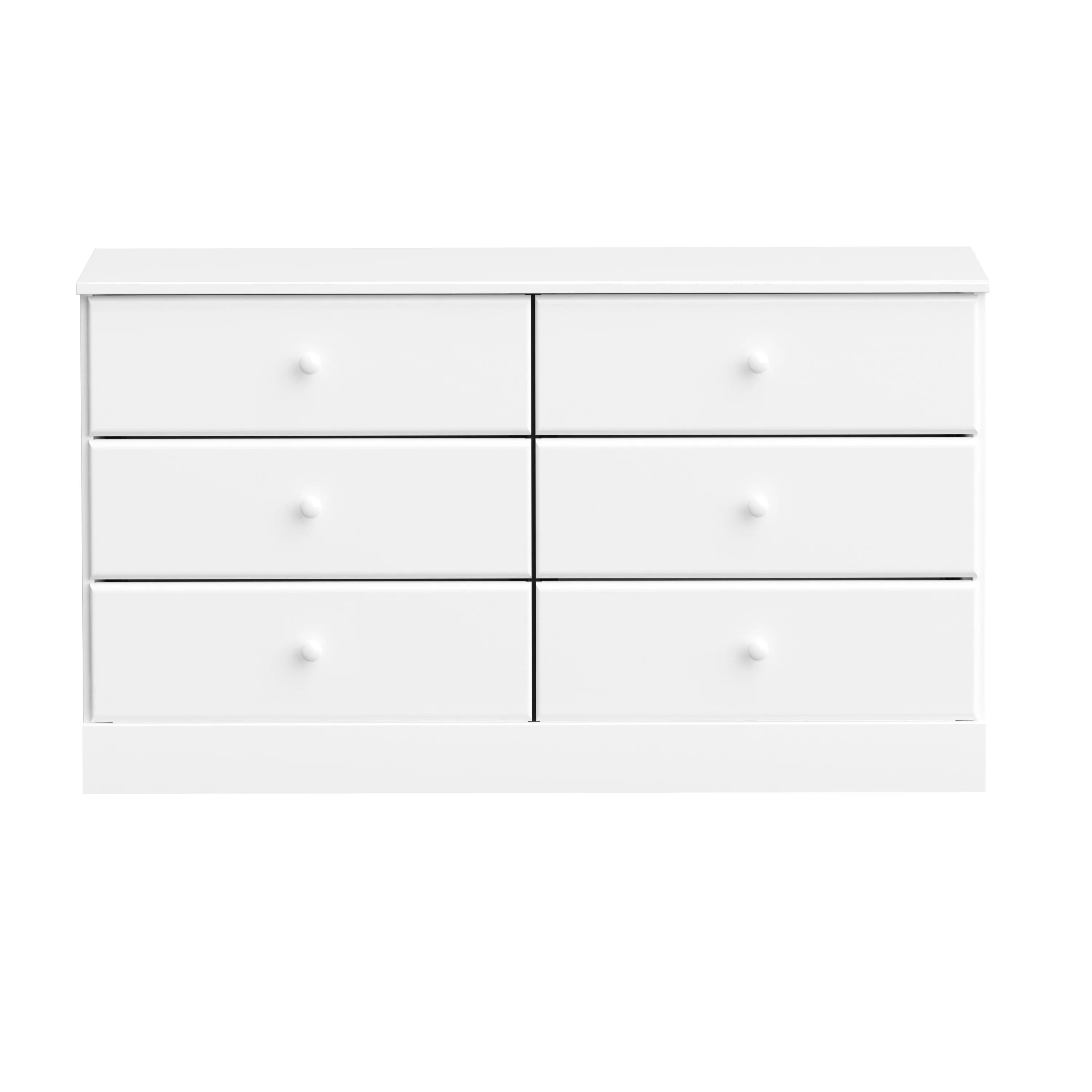 Prepac Astrid 6 Drawer Double Dresser for Bedroom, Wide Chest of Drawers, Bedroom Furniture, Traditional Furniture