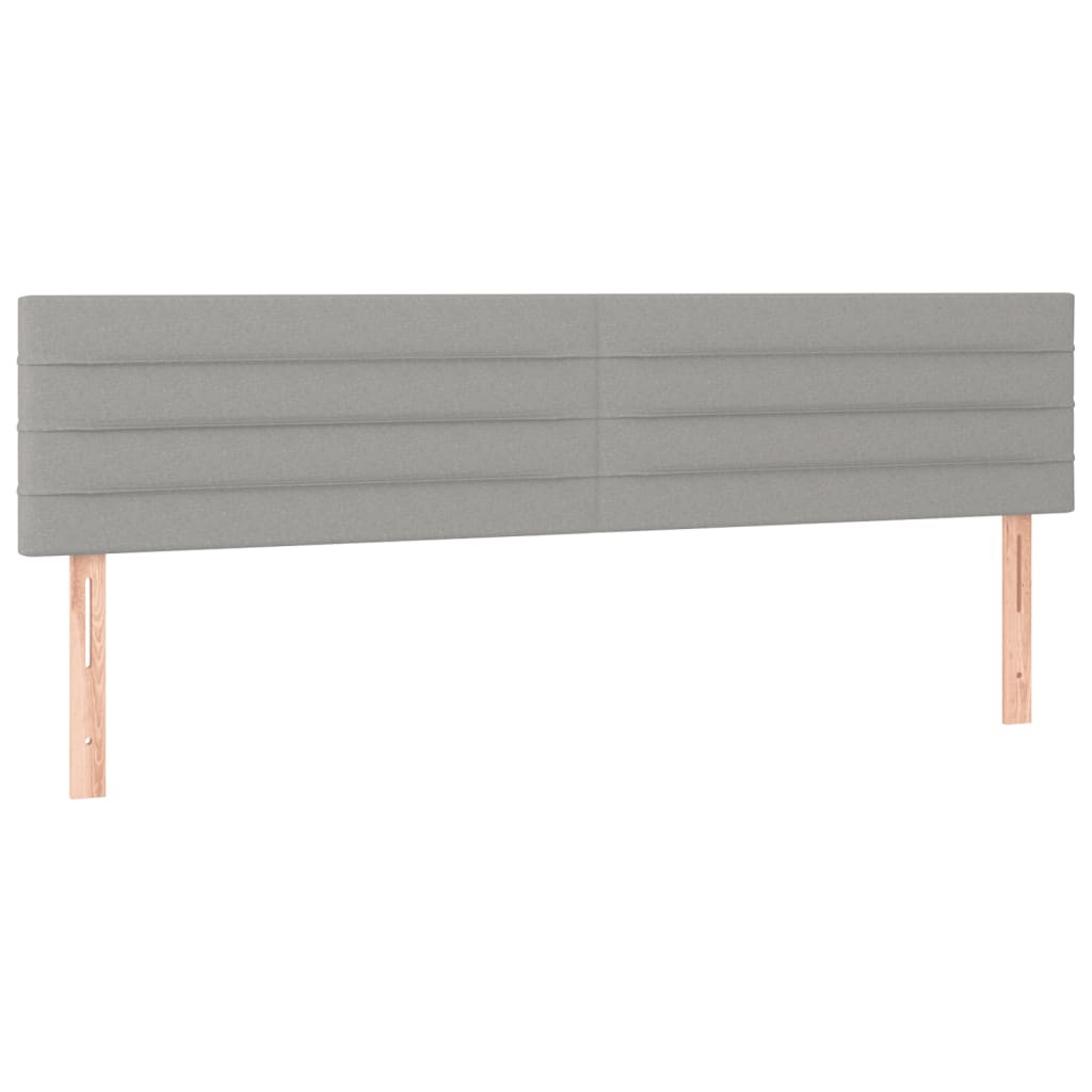 Wezgłowie Szary 200 x 5 x 78/88 cm Tkanina vidaXL