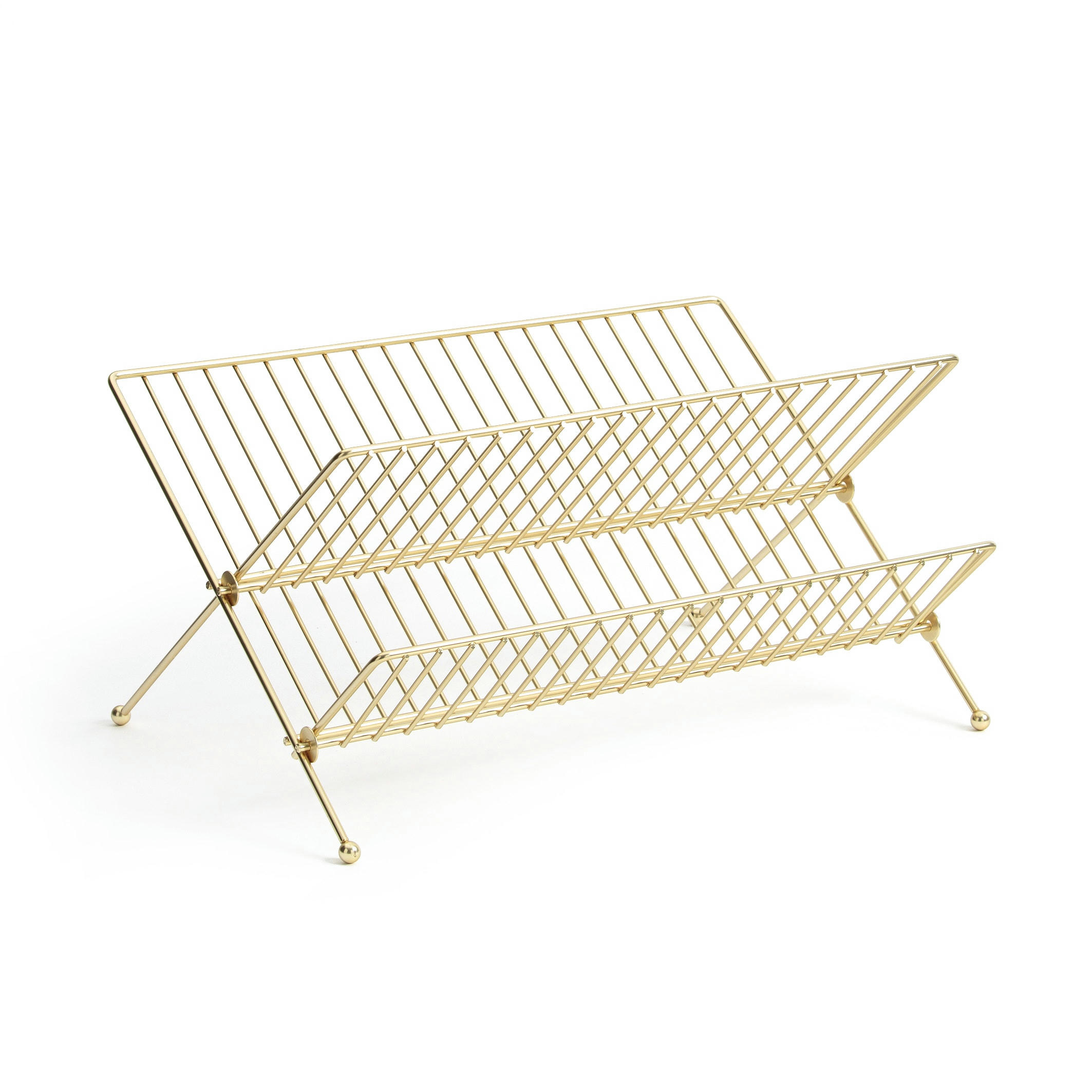 Egouttoir en inox finition doré, Idina