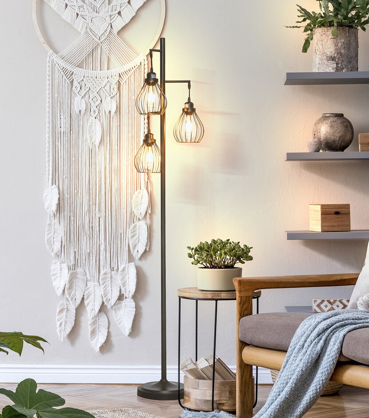 Brightech Teardrop LED Floor Lamp - Black