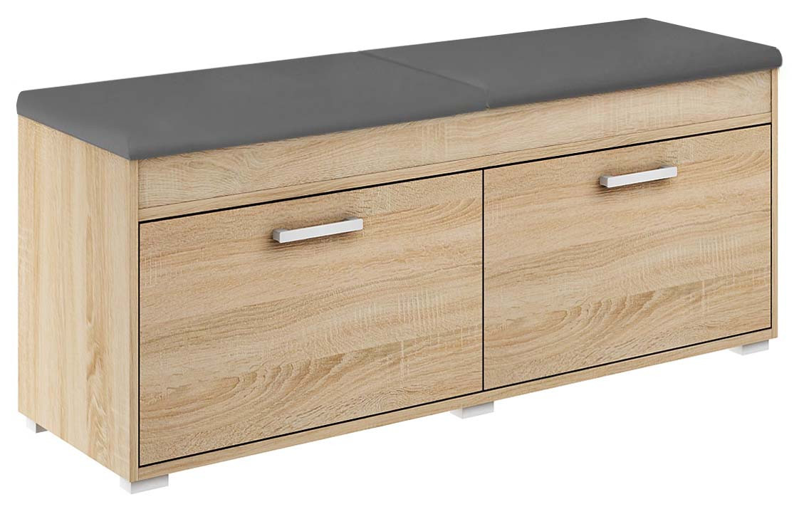 Szafka Fala 2 Dąb Sonoma/Szary 100X37X49 Cm