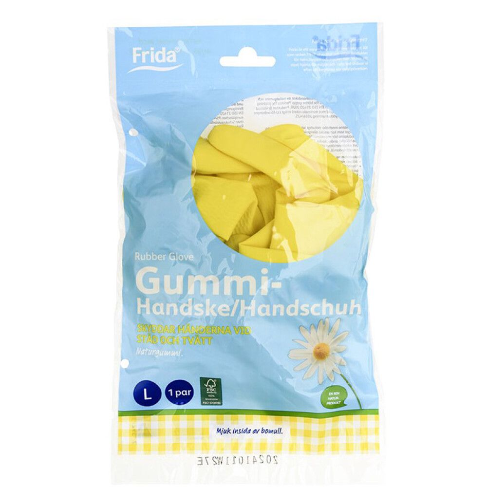 GUMMIHANSKER FRIDA FSC STØRRELSE L