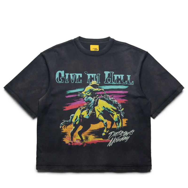 Diet Starts Monday Give Em Hell Tee - Vintage Black