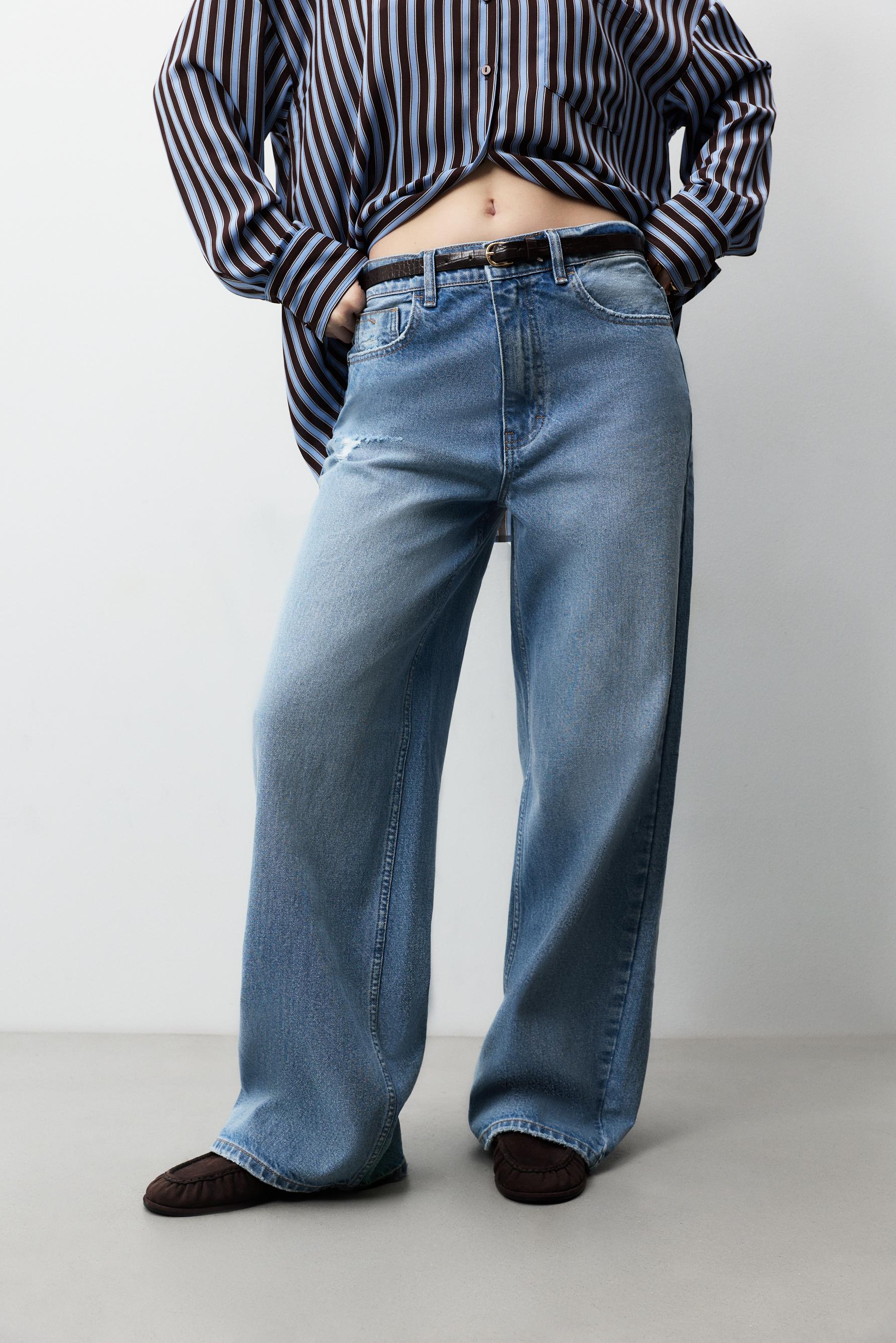 Jeans baggy wide leg rotos