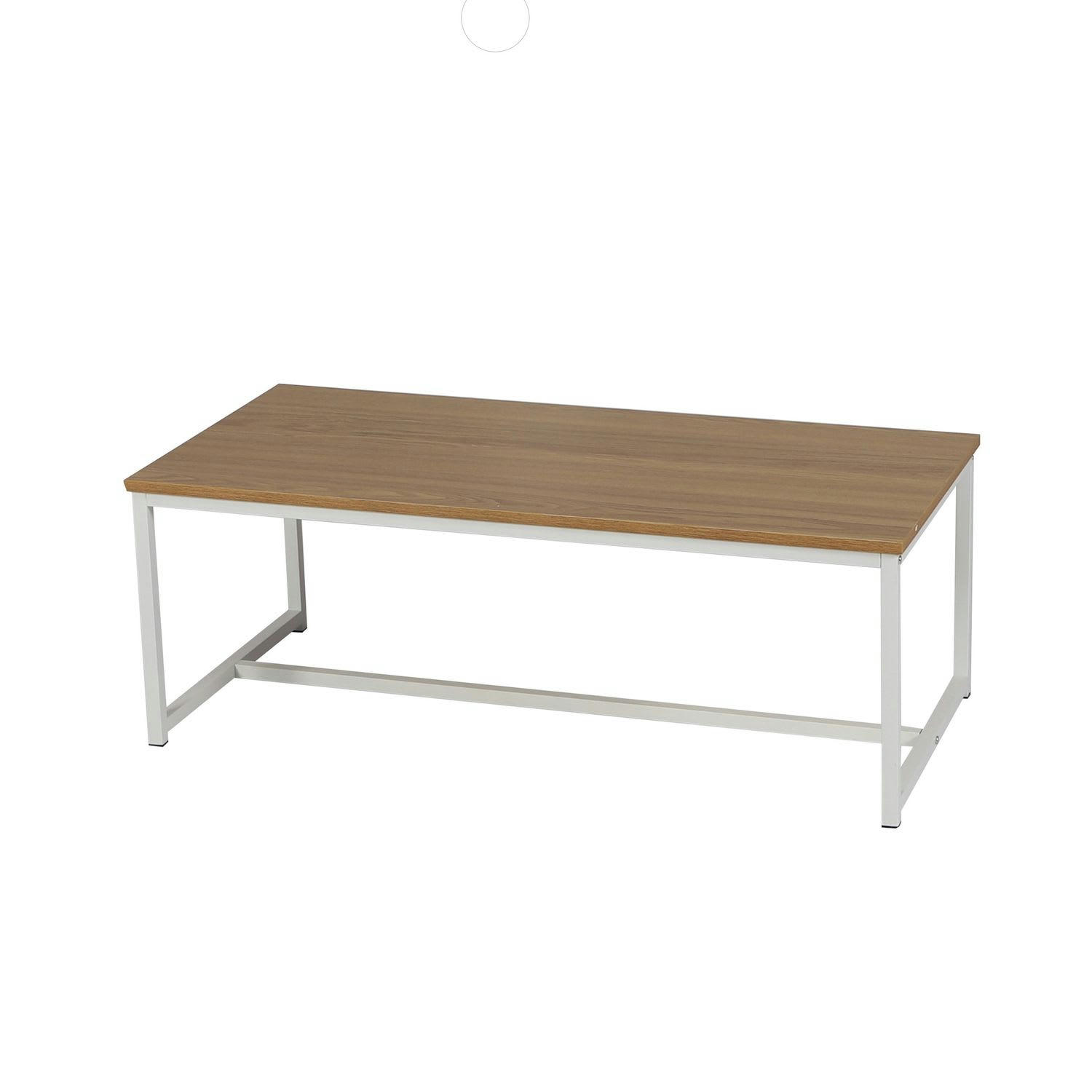 CASA BLANCA - Table basse en panneaux de particules et métal beige