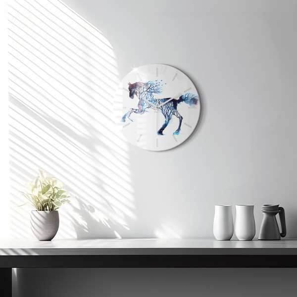 Zegar ze szkła ścienny Natura zwierzęcia fi30
