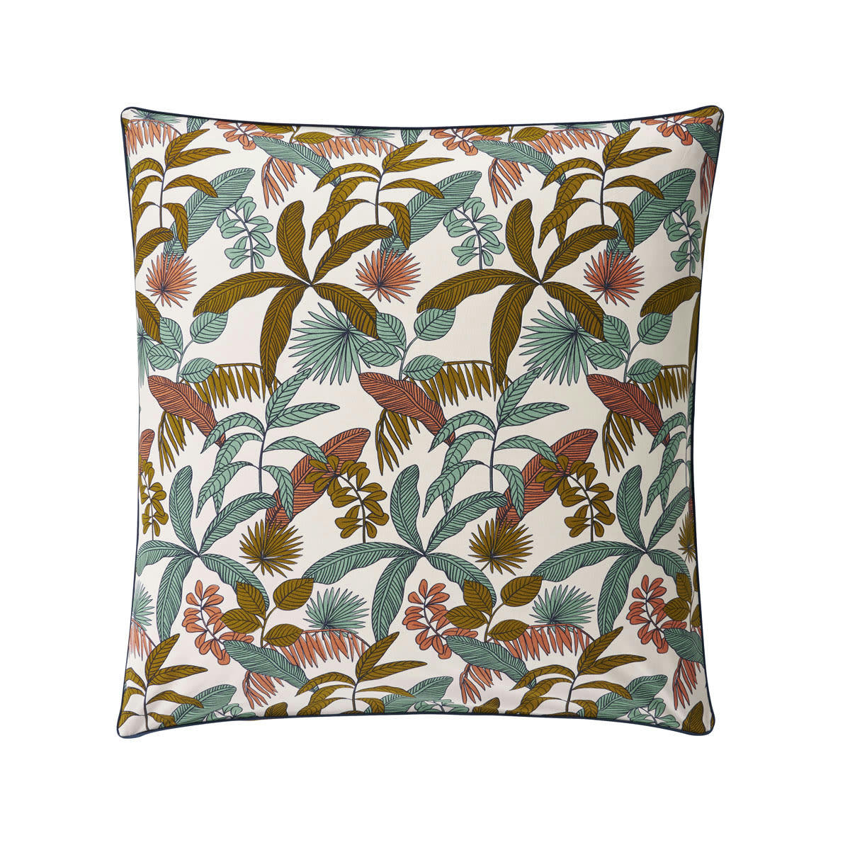 JANE CRUISE - Taie d'oreiller en percale de coton bleu 65x65