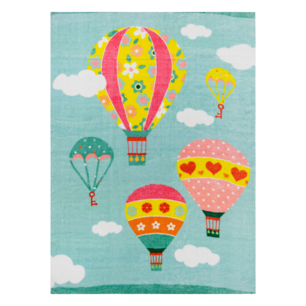 Dywan PLAY Balony chmurki G3426-2 zielony antypoślizgowy 120x165 cm