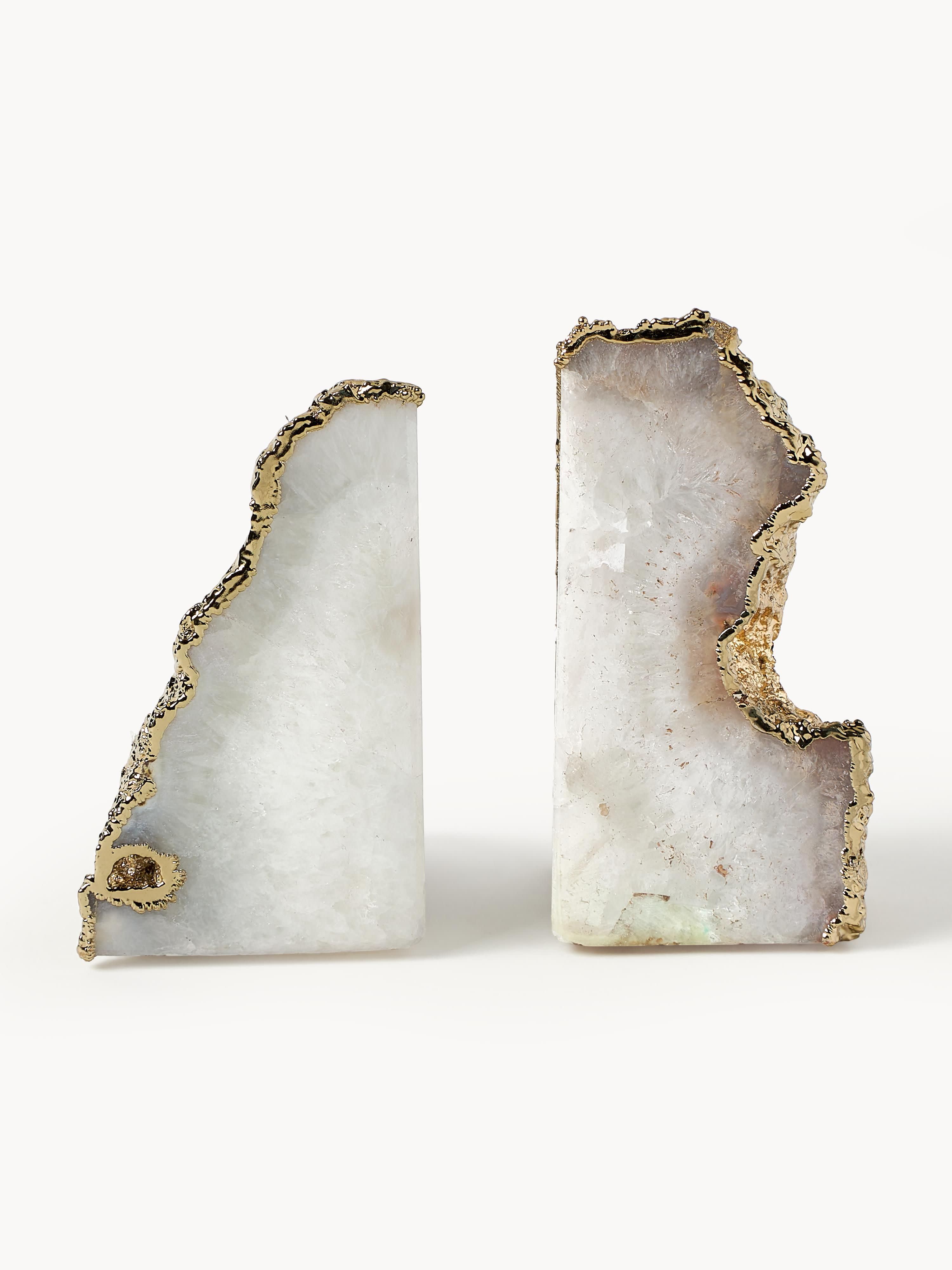 Buchstützen Sedona aus Quartz, 2er-Set