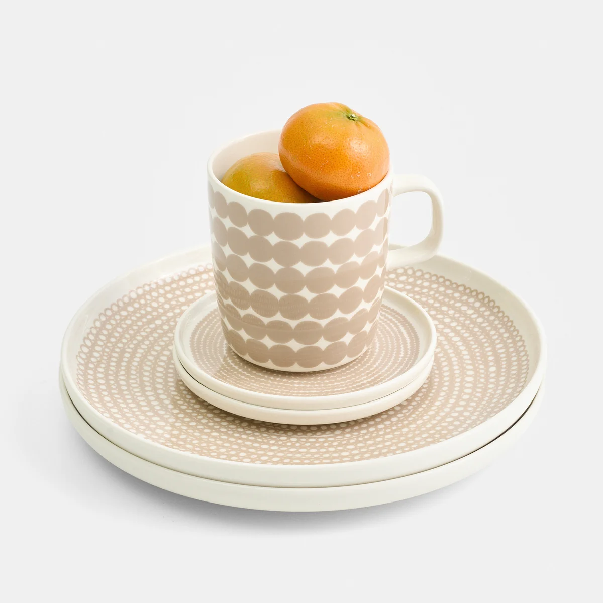 Marimekko - Oiva Siirtolapuutarha Teller, Ø 25 cm, weiß / schwarz