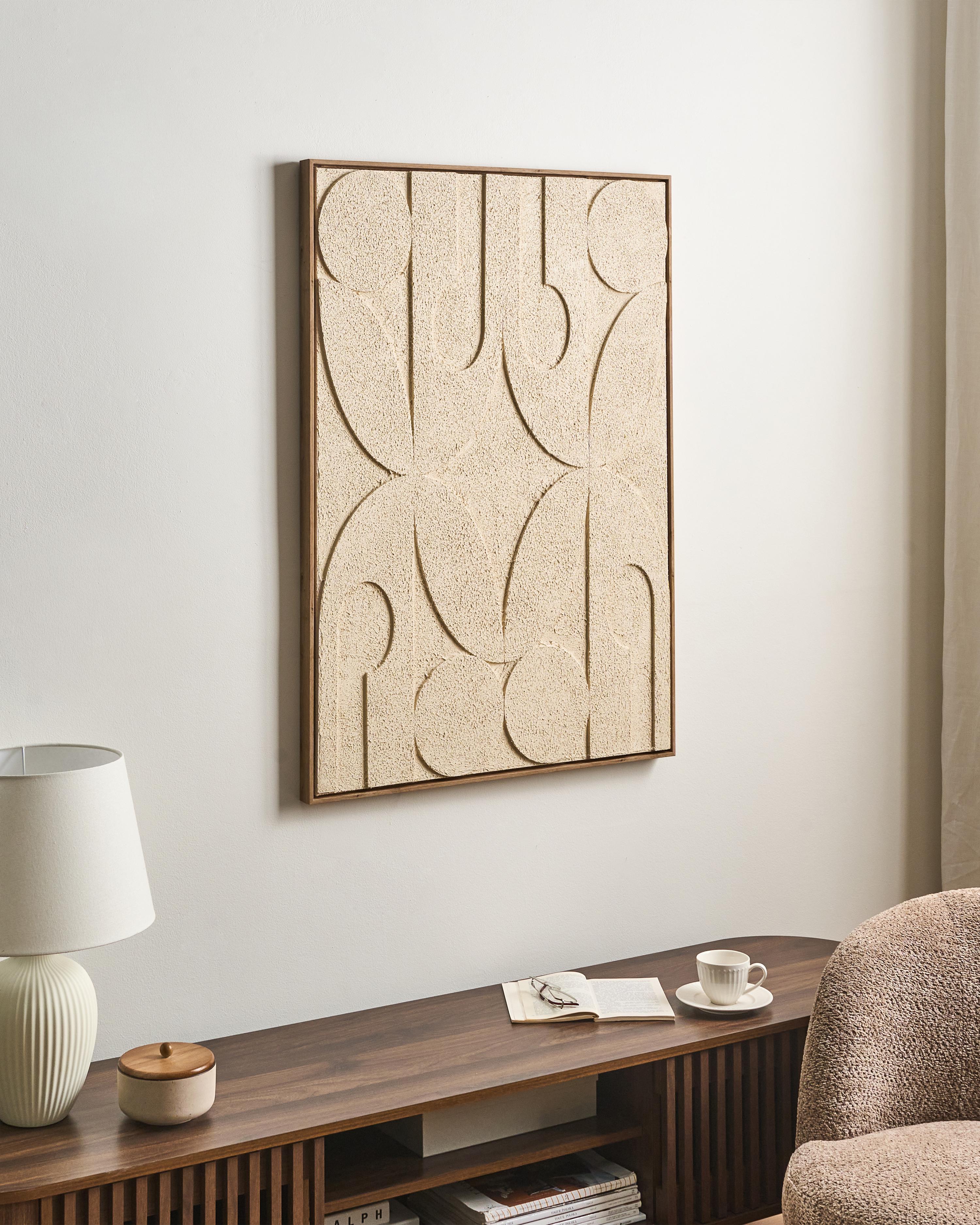 Canvas COLERAINE Abstract Motif Beige