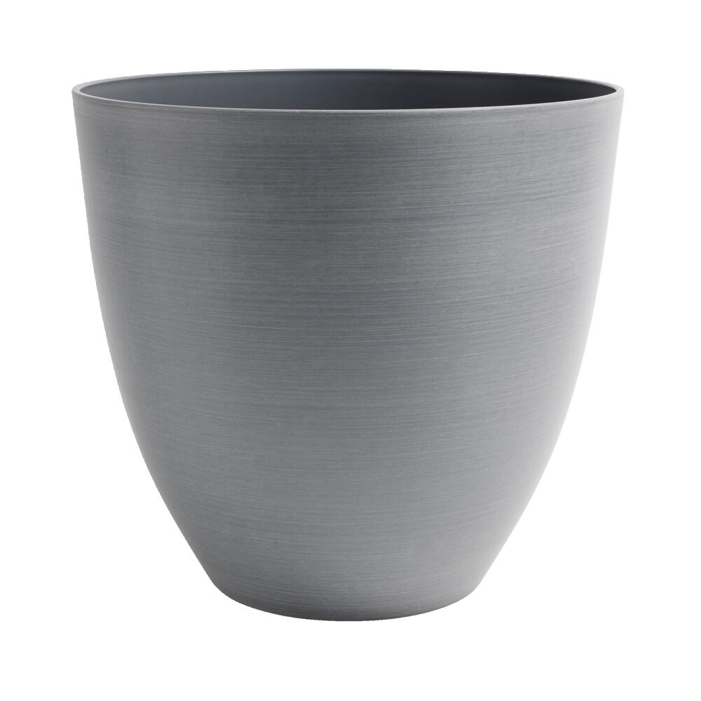 Pot rond plastique gris Ø37,8xH36cm