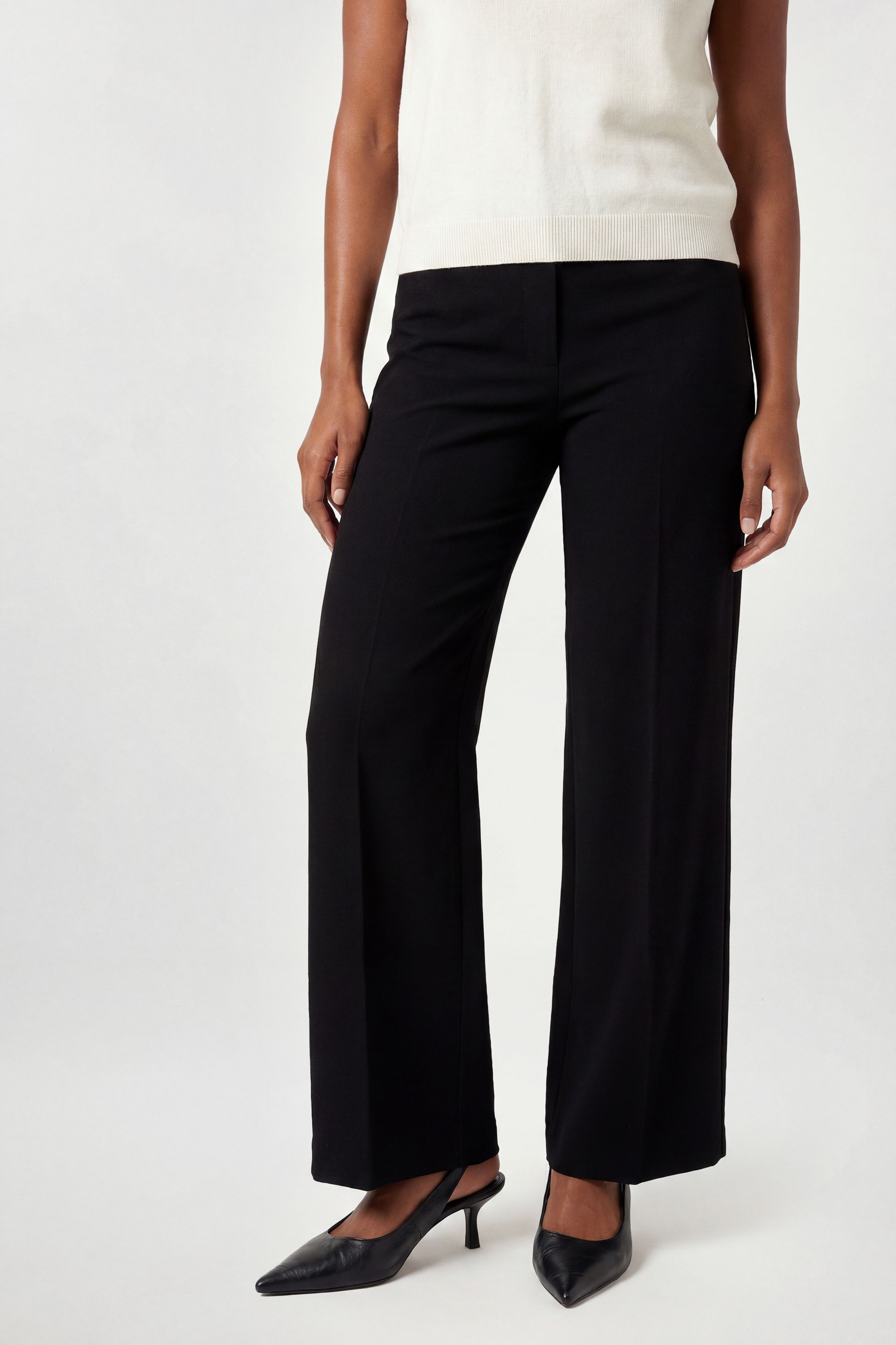 KarenMillen Compact Stretch Tailored Wide Leg Trouser