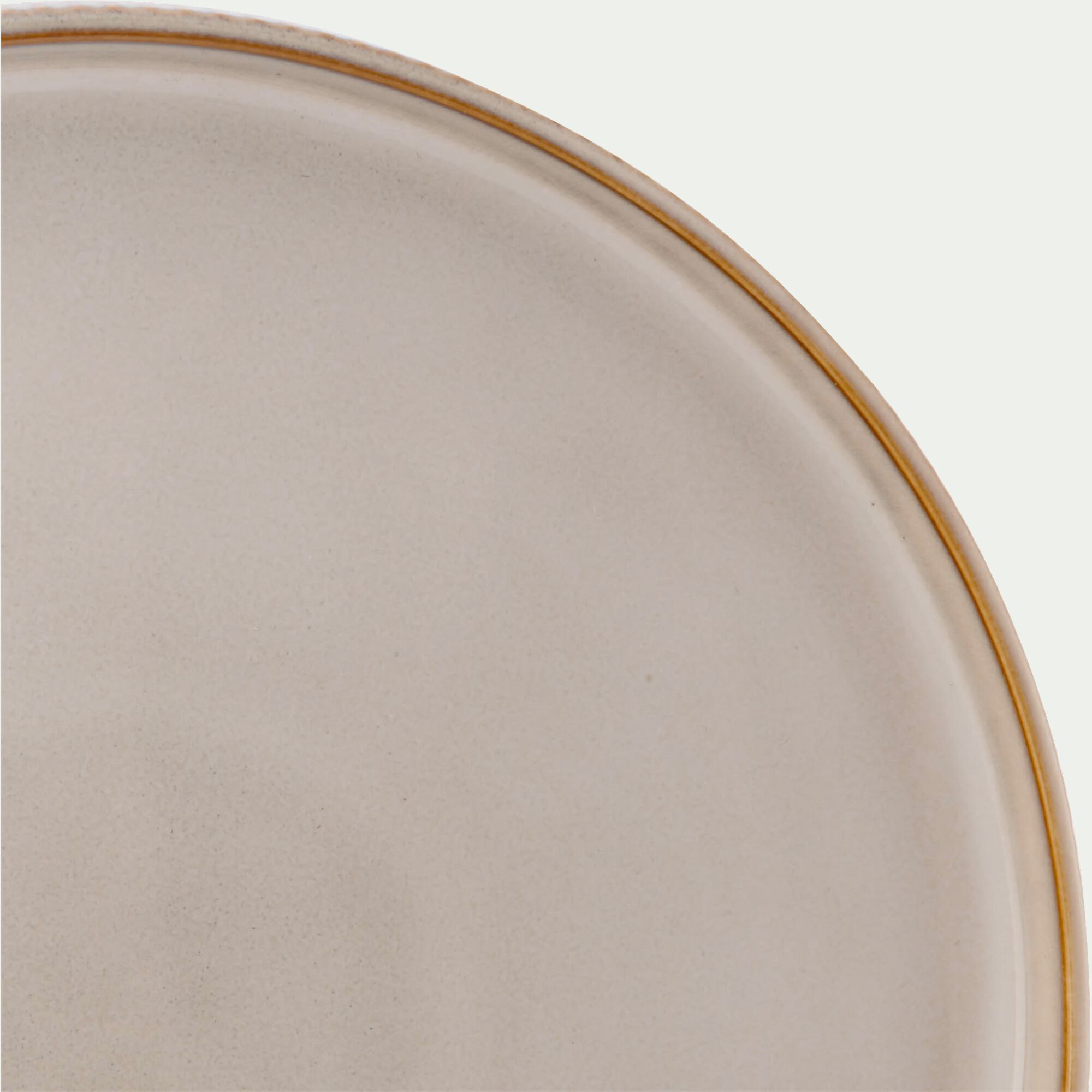 STRIE - Assiette à dessert en grès D21,3cm - beige