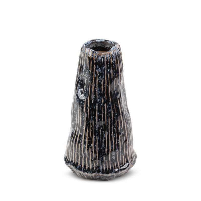 Wazon ceramiczny dekoracyjny ALDA 12X20 granatowy   beżowy