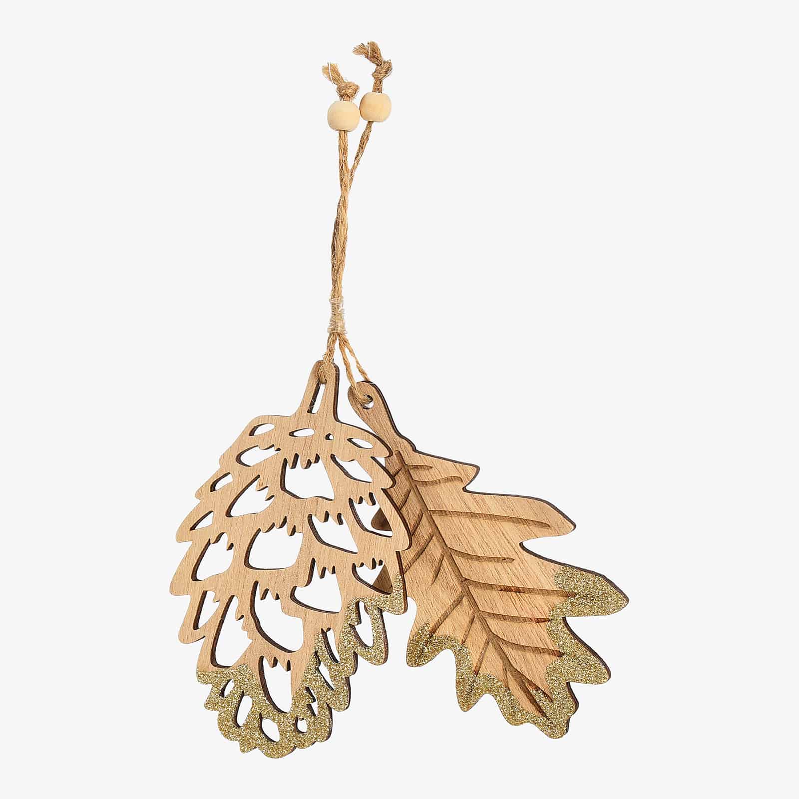 Deko-Anhänger Blatt Braun,B 75 x H 125 x T 75 mm
