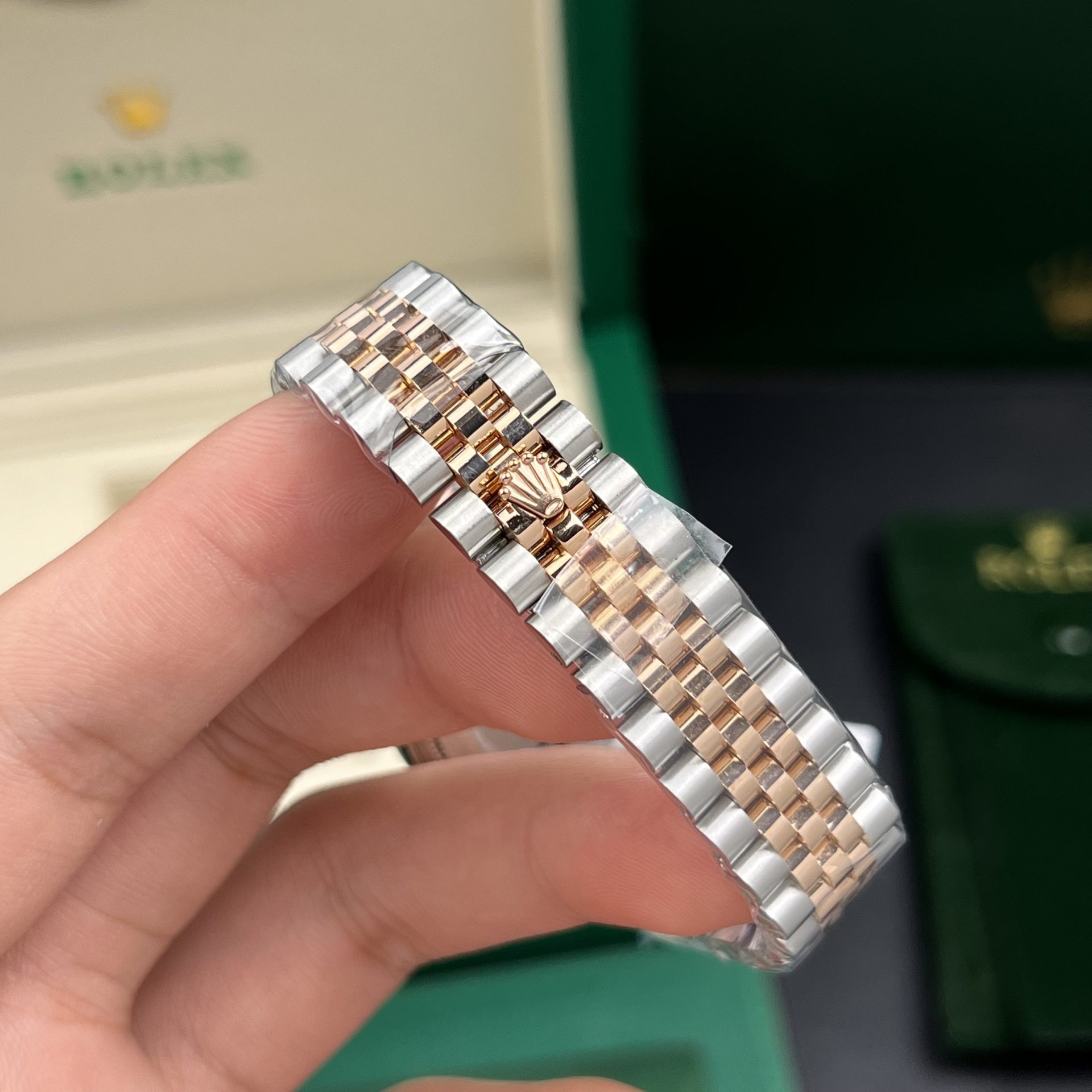 Rolex Datejust SS/RG Plated MOP Dial CZ Diamonds 31mm Jub Super Clone