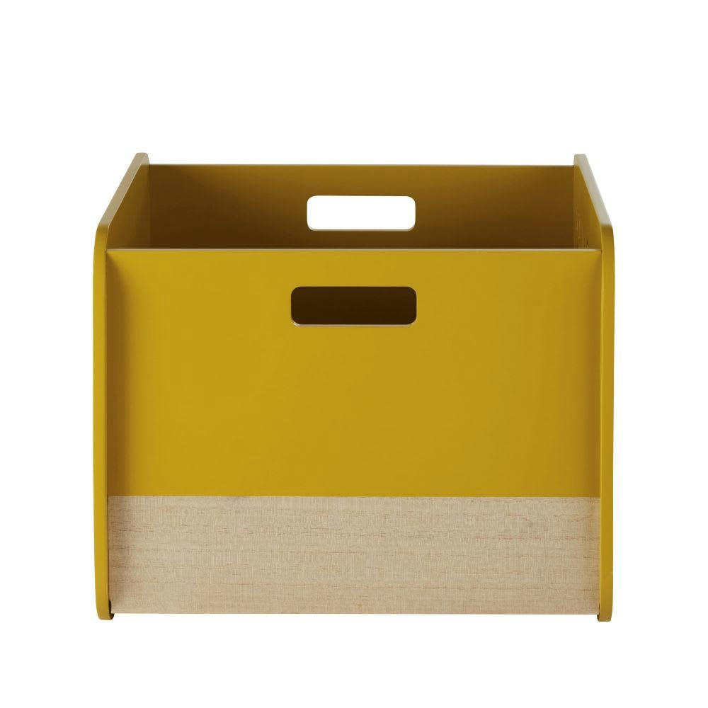 MINI JUNGLE - Caisse à jouets jaune moutarde et beige