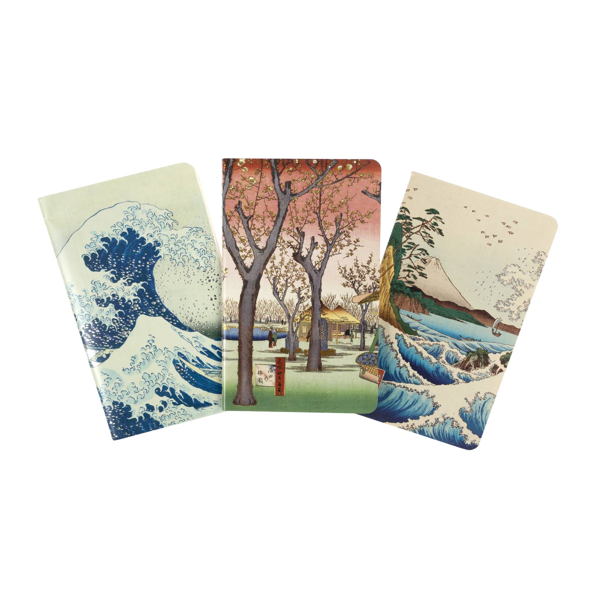 Japanese Woodblocks Mini Notebooks 3 Pack