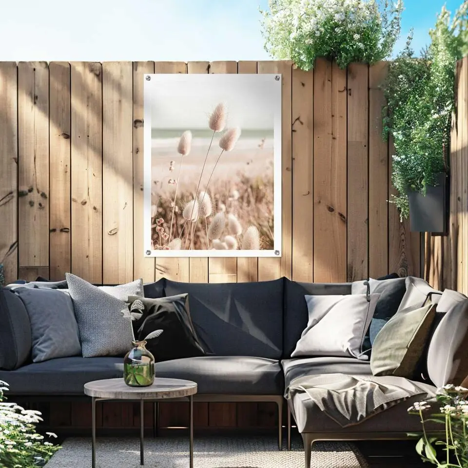 Tuinposter Grasses - 80 x 60 - Beige
