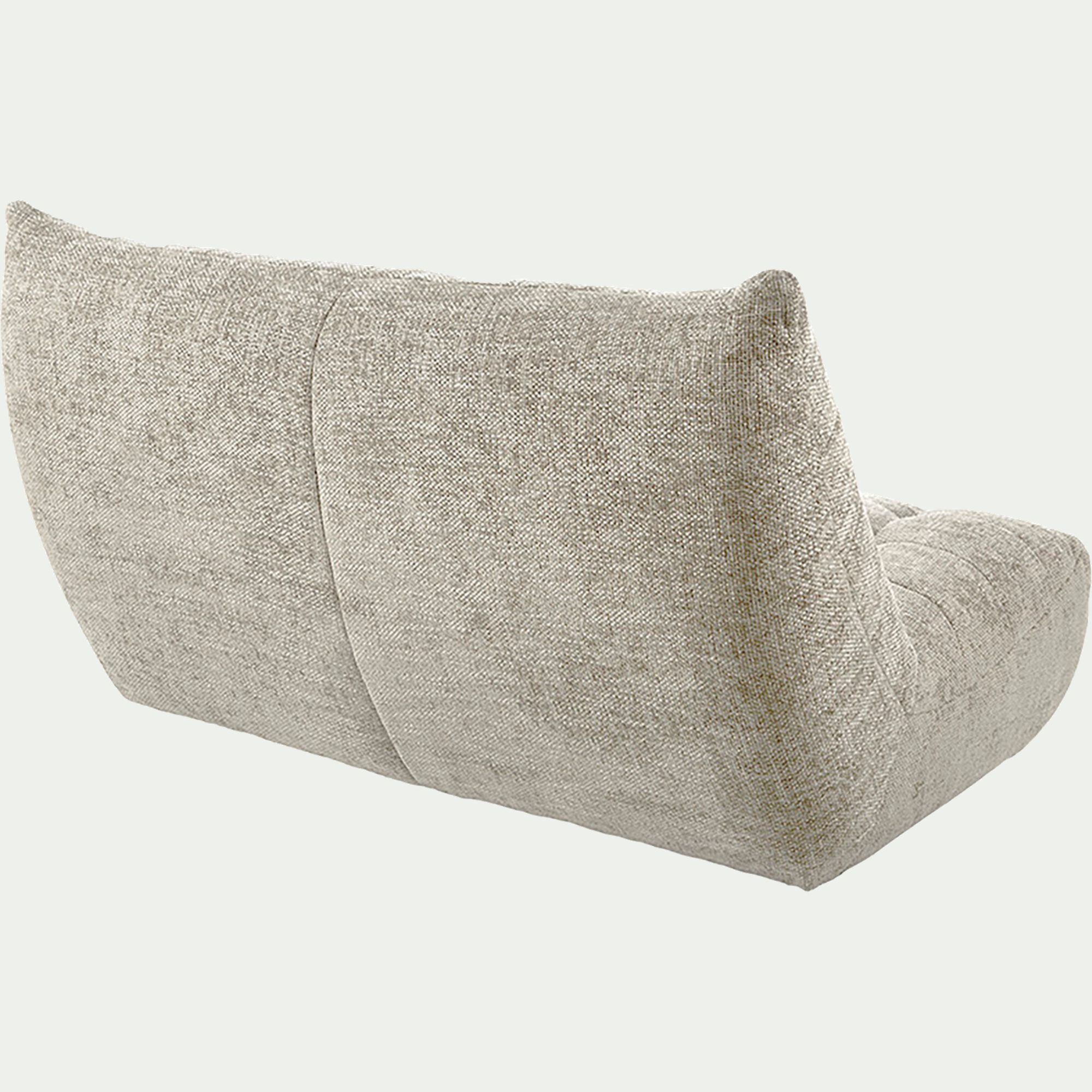 SCALO - Canapé 3 places fixe en tissu chenille - beige roucas