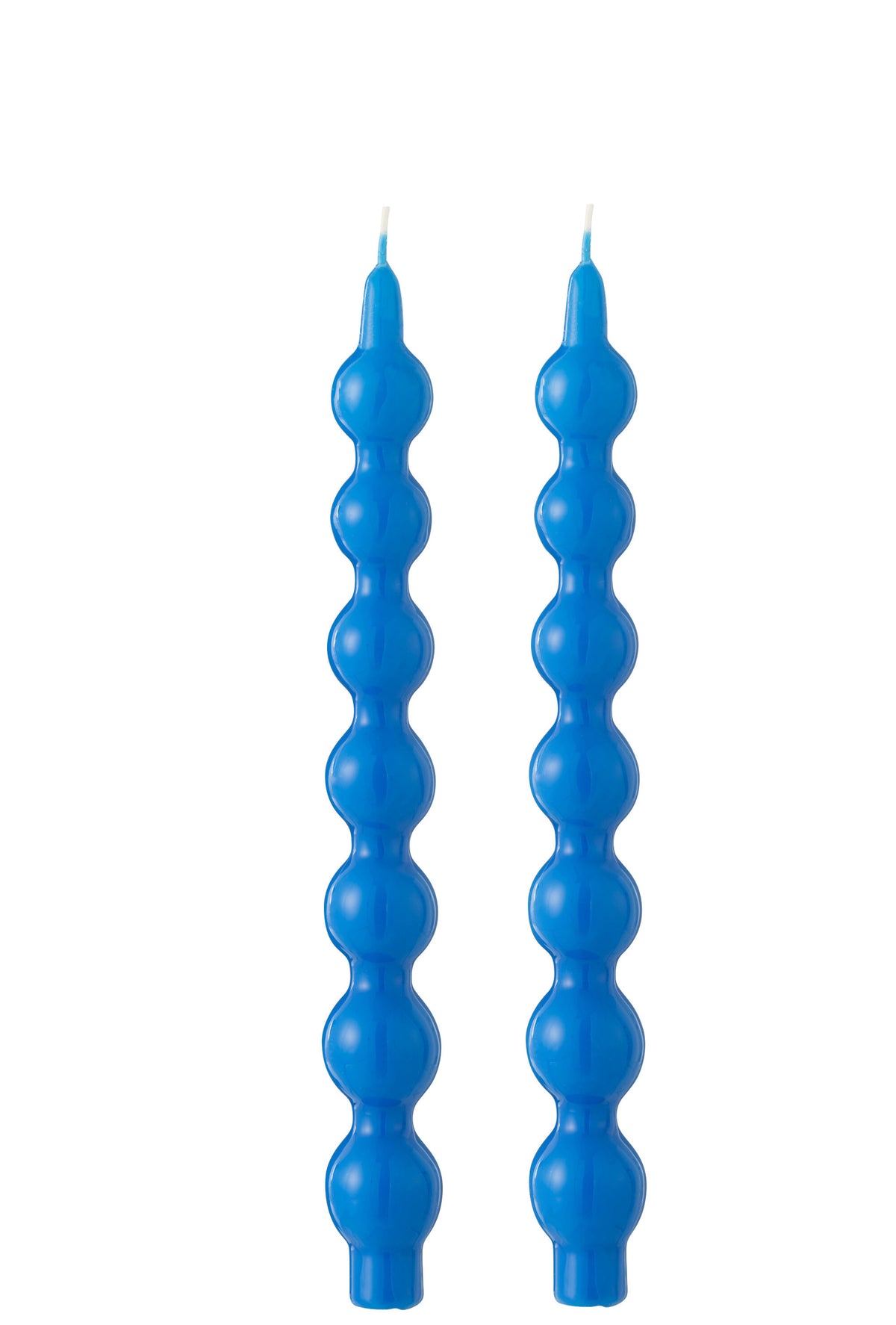 J-Line kaars Kalebas - blauw - 5U - doos van 2