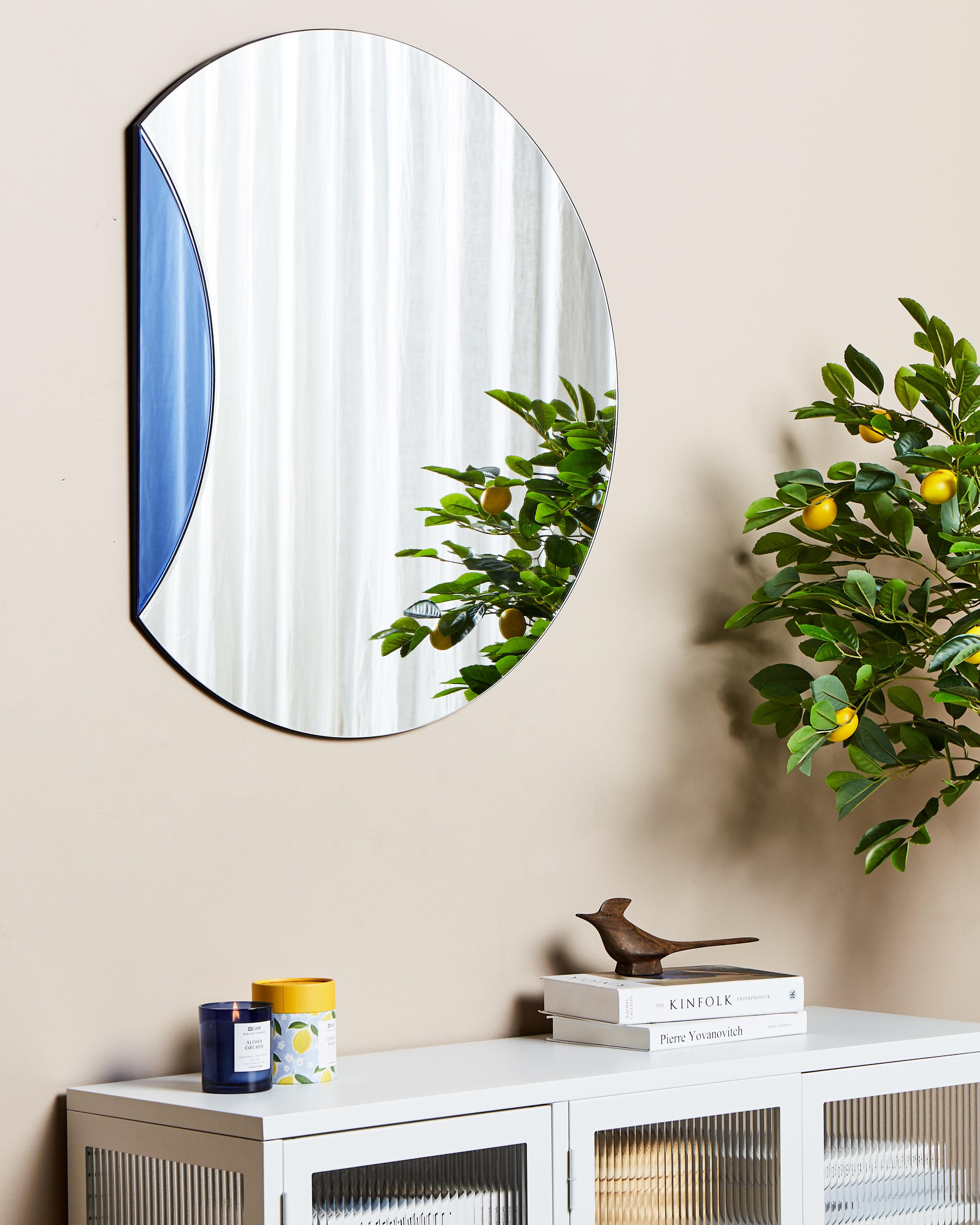 Wall Mirror CAMBRAI 80 cm 70 cm Blue