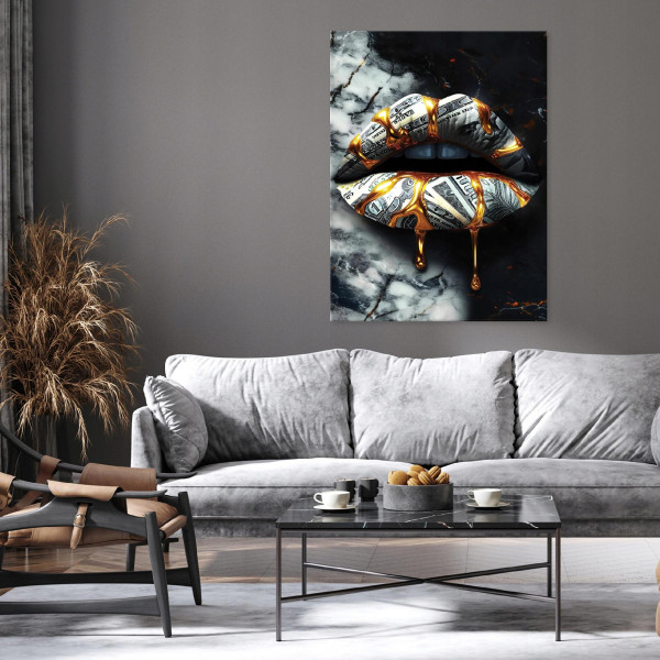 Obraz Na Płótnie Ścianę Kobieta Usta Marmur Duży Do Sypialni Salonu 60X40