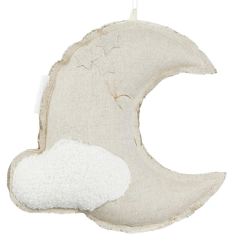 - Mobile décoratif Lune Louis en lin naturel