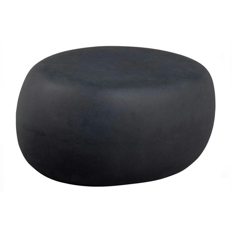 PEBBLE - Table basse organique en fibre d'argile gris anthracite