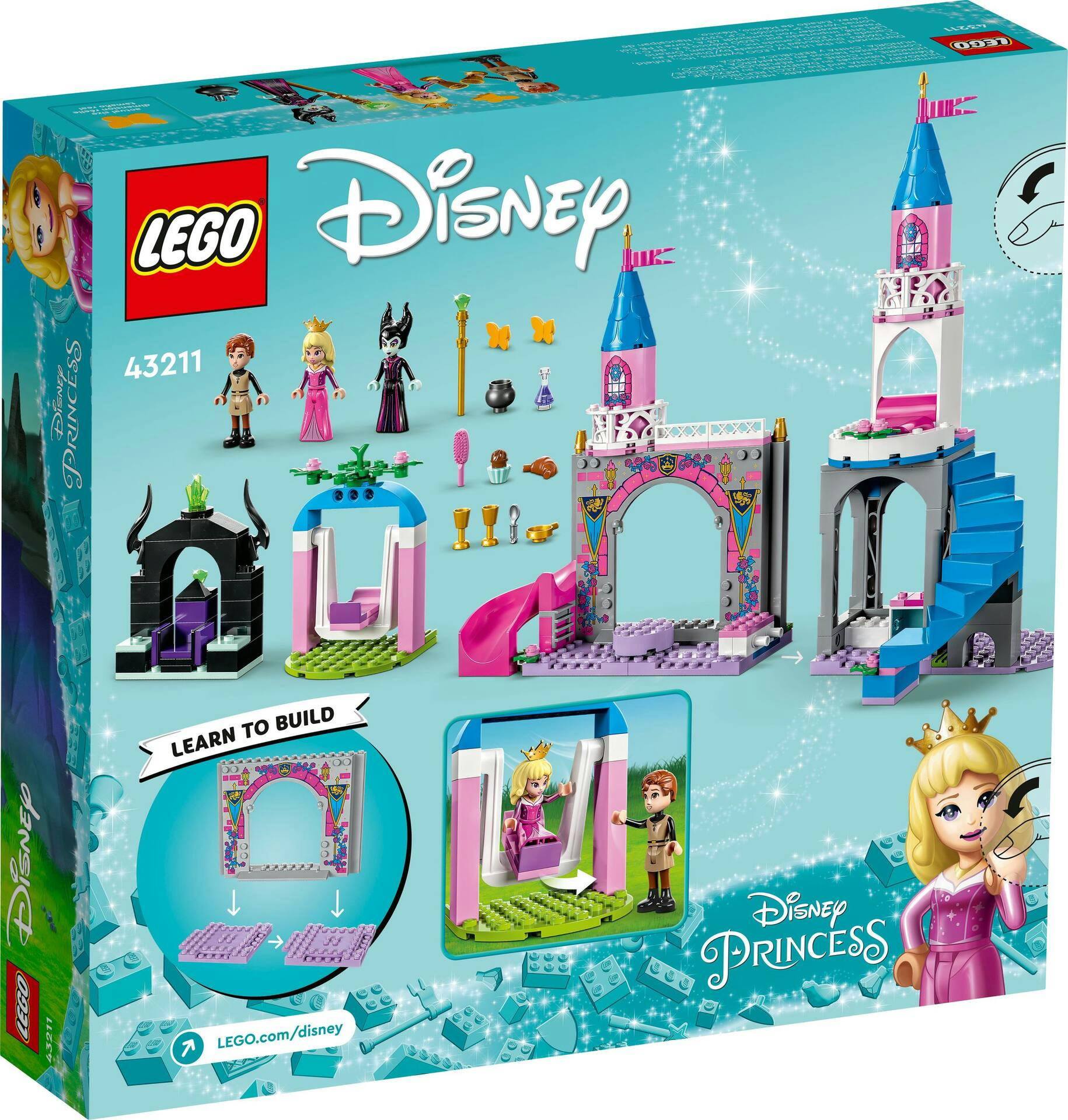 LEGO® Disney Aurora’s Castle Building Toy Set - 43211, 187-pcs, Ages 4+