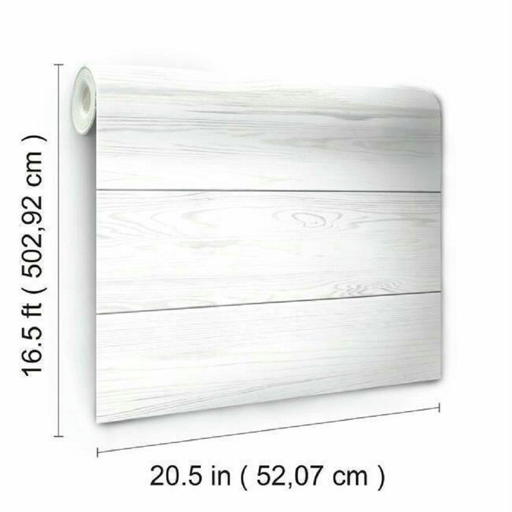 RoomMates Peel & Stick Removable Wallpaper, Repositionable & Washable, 20.5-in x 16.5-ft, Shiplap