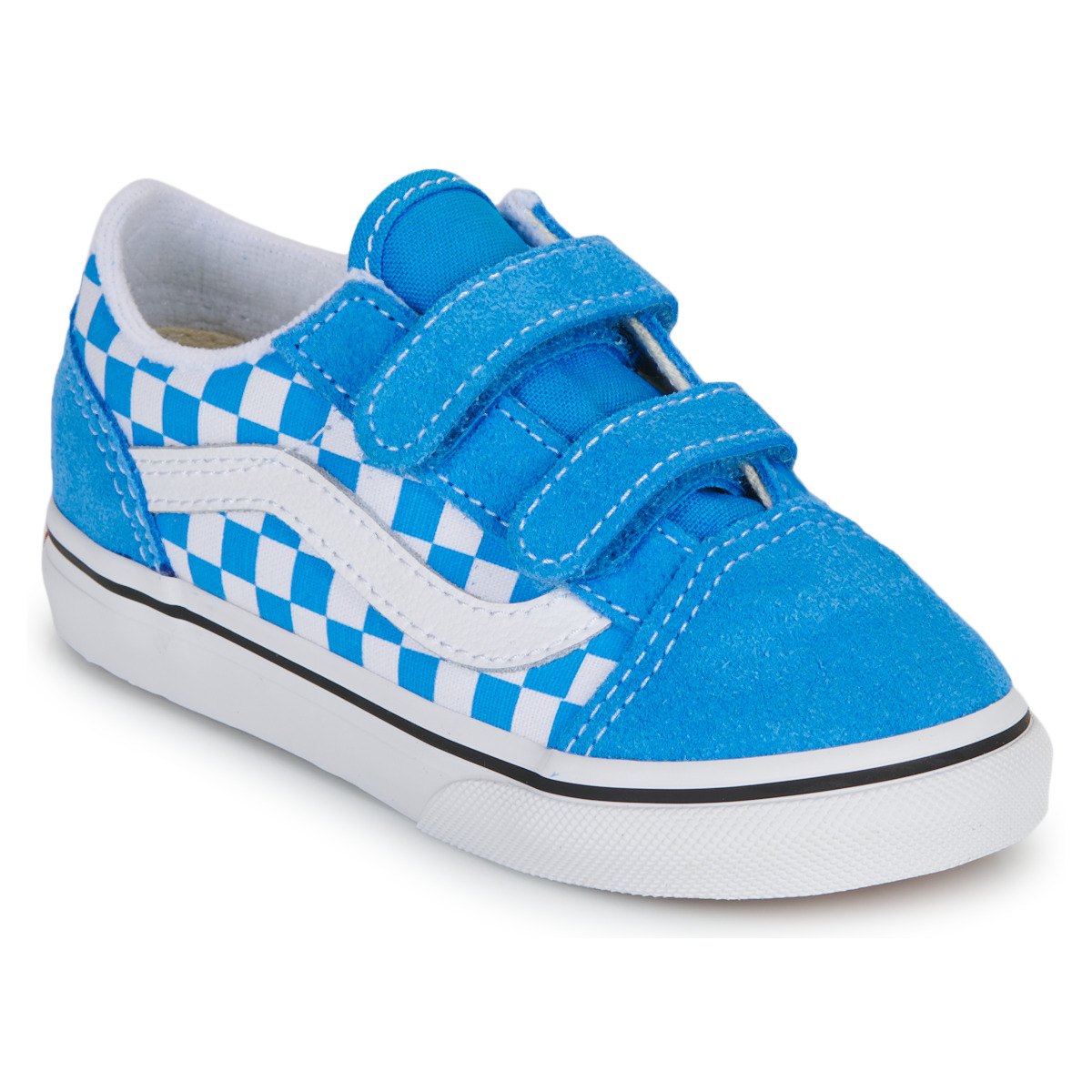 Vans - Old Skool V COLOR THEORY CHECKERBOARD Bright Azure - Blue / White