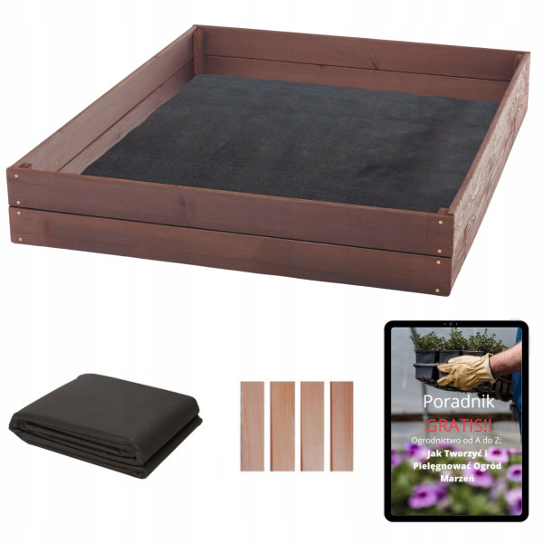 Skrzynie na Warzywa 120x100cm SunWood Warzywniak Podwyższana Grządka Rabata